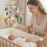 Gueiddi Goose Mobile for Crib Handmade Felt Nursery Decor Crib Mobile Goose for Bassinet Baby Shower Newborn Baby Gift (Goose)