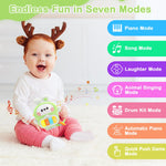 Baby Musical Toys 6-12 Months, Rabbit Piano for Baby Musical Toys for Toddlers 1-3, Busy Board with Music & Light, Birthday Toy for Infant Toddler 1 Year Old Boy Girl Gifts (Green)