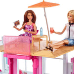 Barbie 3-Story Townhouse Dollhouse with Elevator, Swing Chair, Furniture and Accessories, Fold for Portability and Travel (Amazon Exclusive)