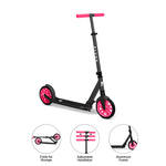Radio Flyer Kickstart Max, Lightweight and Foldable Two-Wheel Kick Scooter Ages 8+, 220 lb Max, Large Wheels and Front Suspension for Smooth Ride
