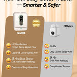 ICUIRE Baby Bottle Washer and Sterilizer and Dryer, 131-167°F High Temperature Sterilize for Baby Stuff, 3.2L Water Tank to Clean Bottles, Pump Part &Pacifiers&Bowl, Newborn Parents One-Hand Operation