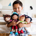 HABA Soft Doll Mason – 11.5" Plush Baby Boy Toy with Black Hair and Soft Toddler Companion for Ages 6 Months and Up, First Doll Gift for Kids, Machine Washable, Huggable & Durable