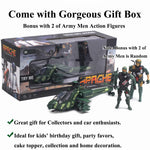 OTONOPI Military Helicopter Pull Back Army Airplane Toys with Lights and Sounds Diecast Air Force Model Plane Birthday Xmas Gifts for Boys and Girls, Bonus with 2 of Army Men Action Figures