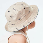 Durio Baby Sun Hat Summer Beach UPF 50+ Sun Protection Baby Boy Hats Double Sides Toddler Sun Hats Cap for Baby Girl Kid Bucket Hat Beige 19.7"(50cm)/12-24 Months
