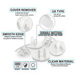 WENPENG Baby Safety Clear Outlet Covers (24 Pack), Durable Plastic Plug Covers for Power Sockets, Child Proof Electrical Protector Safety Caps