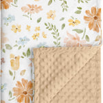Floral Baby Blankets for Girls - Super Soft Nursery Minky Blanket, Newborn Baby Blanket with Double Layer Dotted Backing, Pink Lightweight Bed Throw Blanket, 30 x 40 Inch
