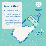 MAM Feel Good Slow Flow Premium Glass Bottle, Easy Switch Between Breast and Bottle, 5oz, 0+ Months, Unisex, 1 Pack, Cotton