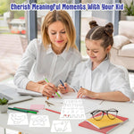 18Pcs Letters and Numbers Alphabet Stencils for Kids, Educational Writing Practice Kit, Reusable Mix Pattern Tracing Stencils for Kids Painting Drawing, DIY Projects(White)