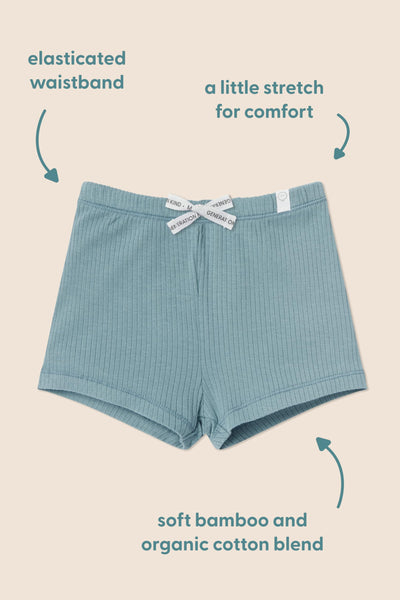 MORI Baby Unisex Shorts in Ribbed Yellow for Boys and Girls - Elastic Waist Bottoms with Decorative Drawstring - 6-9 Months
