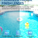 Otionus Swim Goggles, Polarized Adult Swimming Goggles Bungee Strap No Hair Pulling Anti-fog Pool Goggles for Men Women