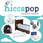 Hiccapop 57" x 19" Extra Long Bed Rail for Toddlers, Heavy Duty Swing Down Bed Rail Guard with Soft Mesh Cover Safely Fits Twin, Full, Queen Beds