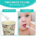 JJOVCE Baby Tongue Cleaner,Disposable Baby Mouth Cleaner, Soft Gauze Toohthbrush Newborn Oral Cleaning Stick Dental Care for 0-36 Month Baby (100)