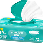 Pampers Baby Wipes, Complete Clean Baby Fresh Scented Wipe, Gently Cleans Head to Toe, 72 Total (1 Flip-Top Packs)