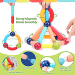 COUOMOXA Magnetic Building Blocks for Toddlers: STEM Educational Toys for 3 4 5+ Years Old Kids - Magnetic Stick Montessori Game for Family for Boys Girls 3-5