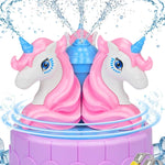 Water Sprinkler Baseball Toy for Kids, 2 in 1 Helicopter Water Sprinkler T Ball Set with 2 Spray Modes, Summer Outdoor Water Spray Toys for Toddlers Yard, Ages 3+