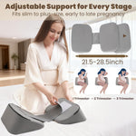 30°Adjustable Pregnancy Pillow – Portable Travel Maternity Pillow Wedge with Washable Cover, Relief Back, Belly & Hip Pressure, Ideal for Side Sleeping Pregnant Women