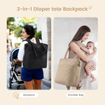 LOVEVOOK Diaper Bag Backpack,Diaper Bag Tote for Mom Dad with Changing Pad,Insulated Pockets, Convertible Baby Travel Essential with Pacifier Case