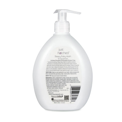 Just Hatched Sleepy Baby Wash, Made with Essential Oils, Relaxing, Calming, Moisturizing, Gluten Free, Hypoallergenic, 13.5 fl oz