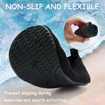 ANLUKE Kids Boys Girls Water Shoes Barefoot Aqua Socks Fast Dry Beach Swim Outdoor Sports Shoes for Toddler Black 34/35