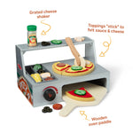 Melissa & Doug Top & Bake Wooden Pizza Counter Play Set with Play Food (41 Pcs) Preschool Toy Pizza, Wooden Food Set, Pretend Sets For Kids Ages 3+ - FSC-Certified - FSC Certified