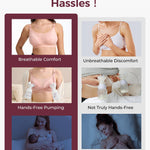 Momcozy Mesh Support Pumping Bra Hands Free Suitable for 36C-44G, Comfortable Plus Size Pumping and Nursing Bra in One