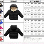 Kimjun Toddler Baby Hooded Puffer Jacket Boys Girls Kids Thicken Warm Winter Coat Fleece Outerwear black 80