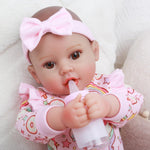 Baby Dolls, 18 inches Large Realistic Cute Soft Body Baby Doll Real Life Baby Dolls Girl, with Bottles & Pacifier, Diapers and Bibs, Gift Idea for Ages 3+