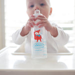 Dr. Brown's Milestones Narrow Sippy Bottle, 100% Silicone Soft Sippy Spout, 8oz/250mL, Fox, 6m+