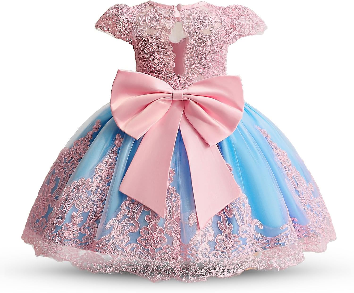 HNXDYY Baby Girl Tutu Dress Princess Lace Embroidery Wedding Party Gown