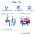 Delta Children Kids Table and Chair Set With Storage (2 Chairs Included) - Ideal for Arts & Crafts, Snack Time, Homeschooling, Homework & More, Disney Frozen II