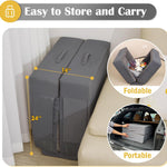 ENITYA Toddler Floor Bed with Washable Cover, Toddler Cots for Sleeping, Comfortable and Portable for Kids Travel, Foldable Kids Bed (Grey)