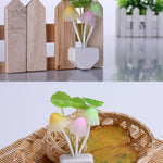 Rienar Sensor Led Night Light, Color Changing Plug-in LED Mushroom Dream Bed Lamp
