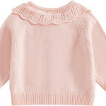 1-5T Toddler Baby Girl Flower Sweater Cardigans Fall Clothes Winter Warm Long Sleeve Button Up Floral Knitted Coats