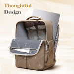 Diaper Bag Backpack,Baby Bag Backpack with Changing Station,Waterproof Large Diaper Bag for Baby Boy Girls,Pañaleras Para bebe with 15 Pocket,2 Insulated Pockets,Brown