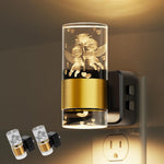 L LOHAS LED Night Light,Dimmable Night Lights Plug into Wall, 2 Pack Acrylic Nightlight with 0-100 LM Adjustable Brightness, 3000K Plug in Night Light with Dusk to Dawn Sensor, for Bathroom Hallway