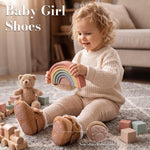 HONGTEYA Baby Moccasins with Fur Fleece Rubber Soles Warm Snow Boots Leather Baby Shoes for Boys Girls