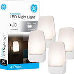 GE LED Night Light, Plug-in, Dusk to Dawn Sensor, Warm White, Ambient Lighting, Ideal Kids Adults Nightlight for Bedroom, Bathroom, Nursery, Hallway, Kitchen, 30966, 2 Pack
