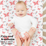 Yoofoss Baby Crib Sheets for Boys Girls, Fitted Crib Sheet 3 Pack for Standard Crib and Toddler Mattress, Super Soft Microfiber Baby Sheet 28x52x8in Butterflies