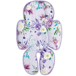 Infant Car Seat Insert Cushion, Super Soft Baby Car Seat Head Support & 2 Straps Pads, Reversible Preemie Newborn Carseat Insert, Fit Car Seat, Stroller, Infant Bouncer, Pink Rainbow