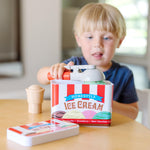 Melissa & Doug Scoop and Stack Ice Cream Cone Wooden Magnetic Pretend Play Food Set, Preschool Toy Play Ice Cream Set, Pretend Food, Toy for Toddlers and Kids Ages 3+ - FSC-Certified