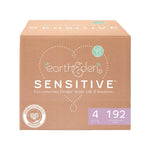 Earth & Eden Sensitive Baby Diapers, Size 4 (192 Count) - Eco-Conscious & Hypoallergenic Diapers - No Harsh Chemicals - Comfortable and Gentle on Skin - Dermatologically Approved