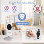 OKAIDI Baby Monitor with Camera and Audio, 3.2" IPS Screen Video Baby Monitor, 1000ft Transmission Range Baby Monitor Camera, Baby Monitor No WiFi, Infrared Night Vision, VOX Mode, Powerful Battery