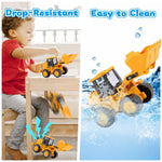Toddler Toys for Ages 2-4, Kids Toys for 2 3 Year Old Boy Girls,Dump Truck Cement Mixer Excavator Toy Cars Set, BPA Free, Phthalates Free, PVC, Outdoor Toddler Boy Toys Birthday