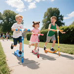 Kick Scooters for Kids 3-5 5-7 Years Age - Stable Handlebars Steer,Anti-Slip Deck,Height Adjustable Three Wheeled LED Lighted Up Toddler Scooter for Boy & Girl, Indoor Outdoor Kid Child Gift,Blue