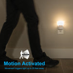GE LED Motion Sensor Night Light, Plug into wall, 40 Lumens, Soft White, UL-Certified, Energy Efficient, Ideal Nightlight for Bedroom, Bathroom, Kitchen, Hallway, 46632, White, 2 Pack