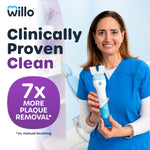 Willo BrushBot Kids Toothbrush Kit, Small Berry Dye-Free