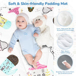 Baby Play Mat Tummy Time Mat with Exclusive Foldable Design, Stage-Based Skill Development Activity Gym, Machine Washable Baby Play Mats for Floor with Gift Package (Zebra)
