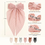 6 PCS Hair Bows for Women, Big Bow Hair Clips for Girls Thick Thin Hair, Silky Satin Hair Bow Clips Oversized, Large Cute Aesthetic Hair Accessories Gifts Holiday