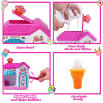 AugToy Bath Toys for Toddlers 3-5 Years, Ice Cream Foam Maker Bath Toys for Kids Ages 4-8, Bubble Pretend Cake Play Set Bathtub Toys Age 3 4 5 Year Old Girls Boys Valentines Easter Birthday Gifts Idea
