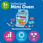 Learning Resources Sorting Sweets Mini Oven, Play Food, Kids Kitchen Playset, Pretend Play Toys, Mini Food, Sorting Toys, Montessori Cooking Set for Toddlers